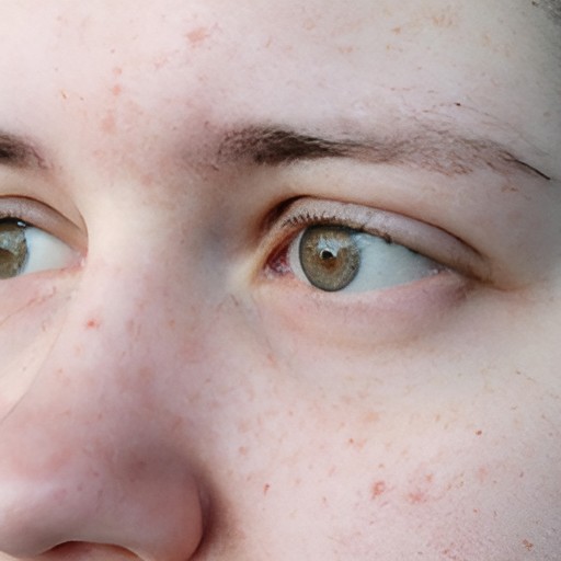 Image shows woman with symptom of atopic dermatitis