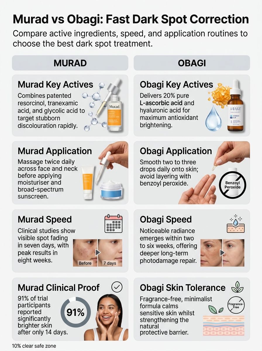 Murad vs. Obagi Dark Spot Corrector: Which One Works Faster? Murad vs. Obagi Dark Spot Corrector: Which One Works Faster?